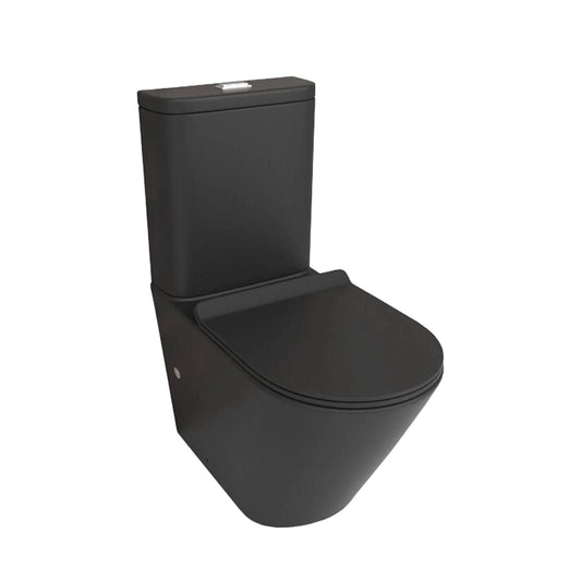 Inodoro pequeño Rimless Cyclone Black Mate - The Bath