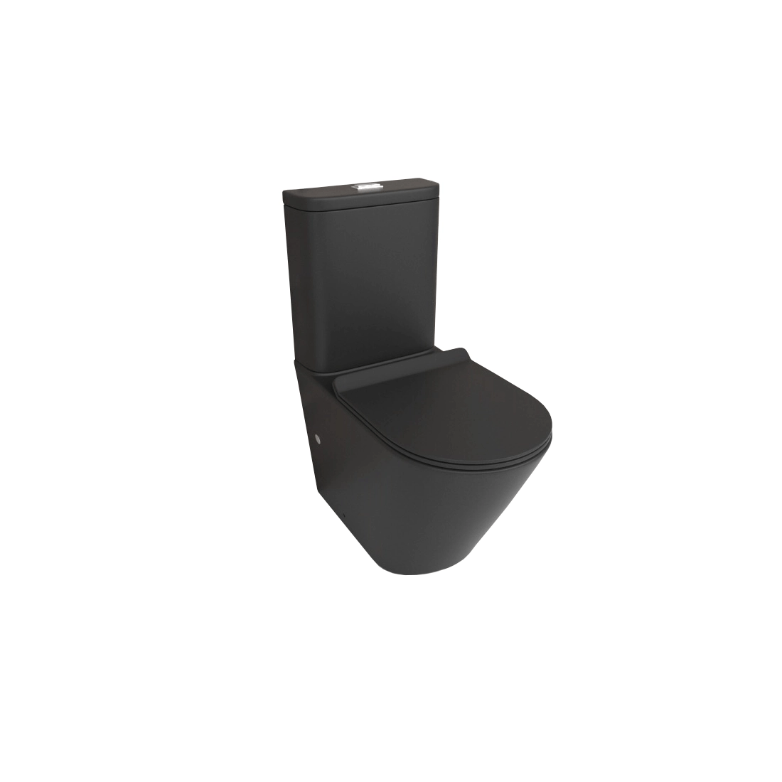 Inodoro pequeño Rimless Cyclone Black Mate