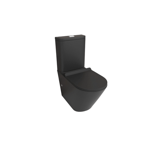 Inodoro pequeño Rimless Cyclone Black Mate