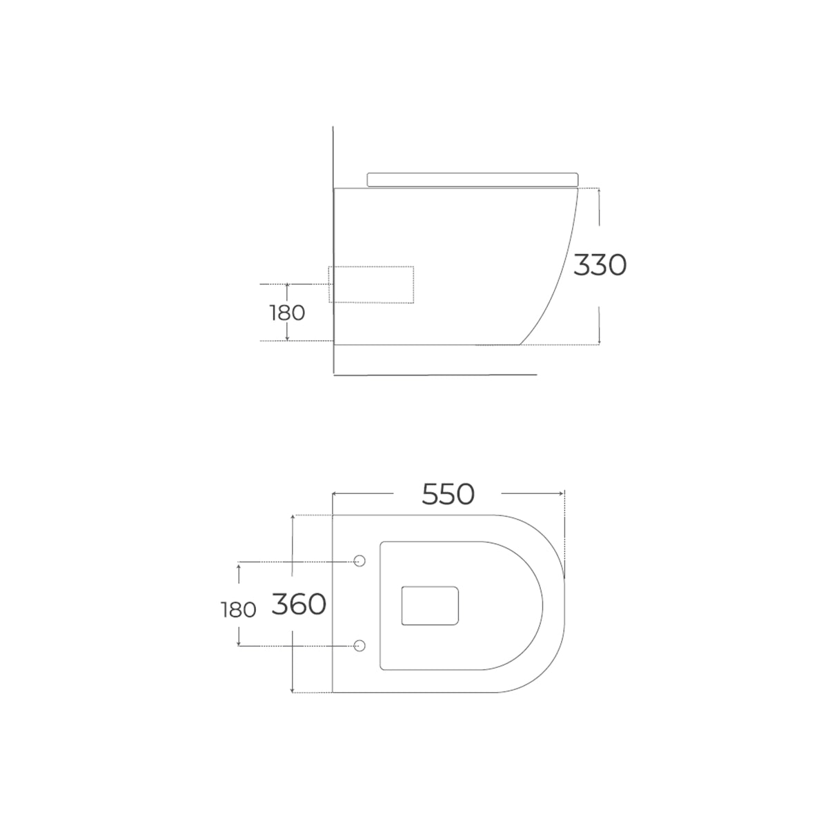 Inodoro suspendido negro brillo Verona - Thebath
