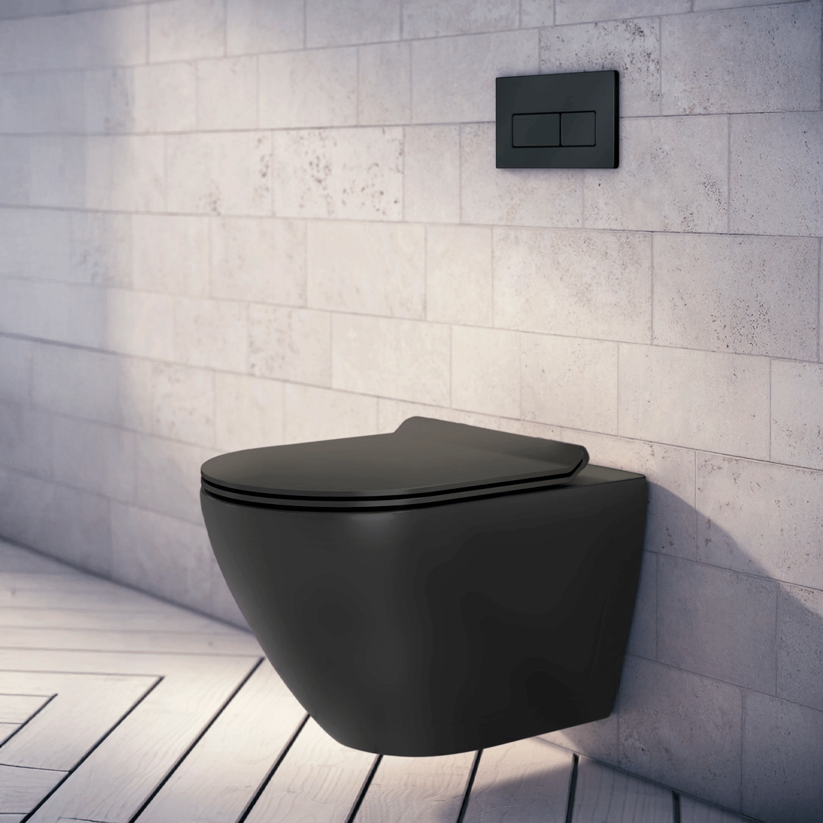 Inodoro suspendido negro mate Verona - Thebath