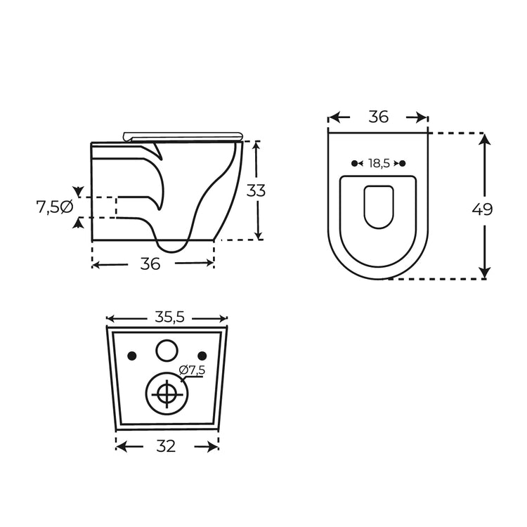 Sanita suspensa Branco-Dourado Umbra 