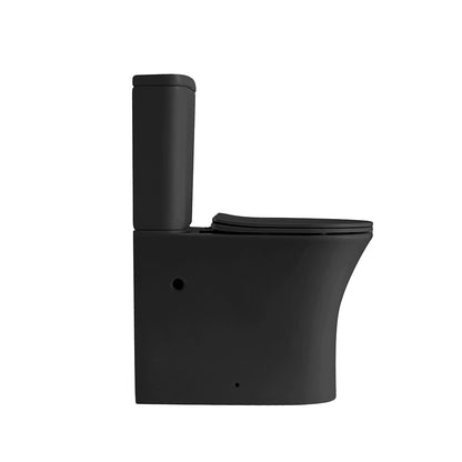 Inodoro tanque bajo negro mate Lido