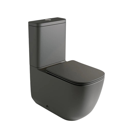 Inodoro tanque bajo negro mate Zen - Thebath