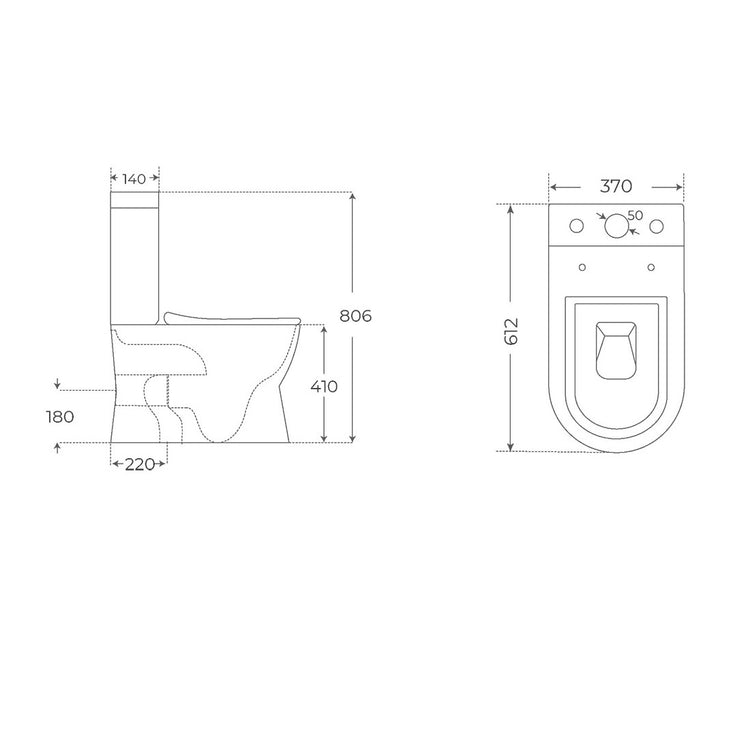 Sanita cilindro baixo Nico Rimless