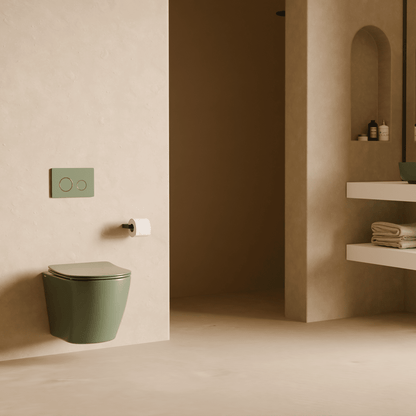 Inodoro verde oscuro suspendido Nora - The Bath