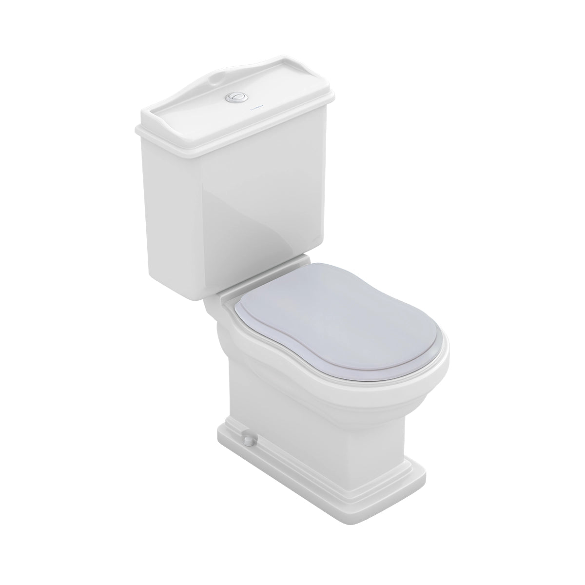 Wc Vintage Atenas Fossil Natura tampa de madeira