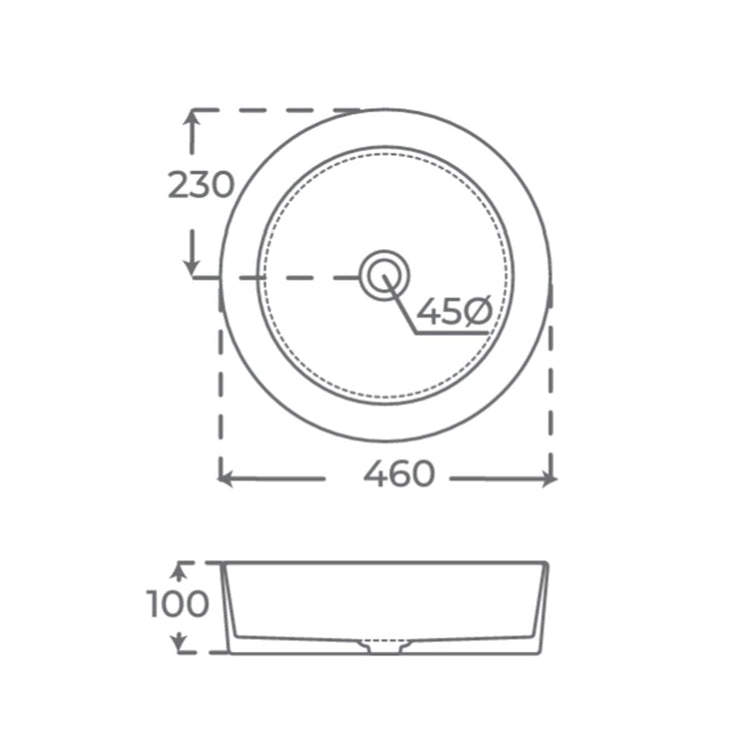 Lavatório a bonita extra grosso de bancada Ada