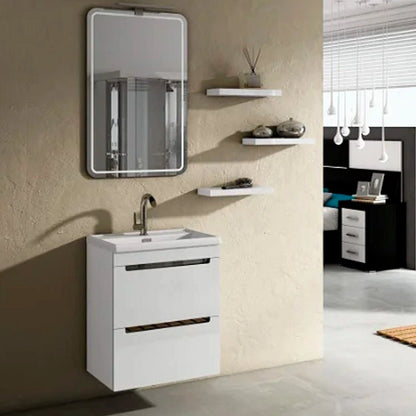 Lavabo ceramica de fondo reducido