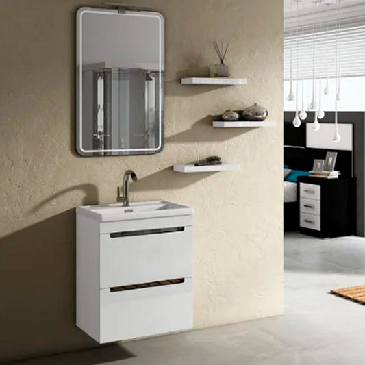 Lavabo ceramica de fondo reducido