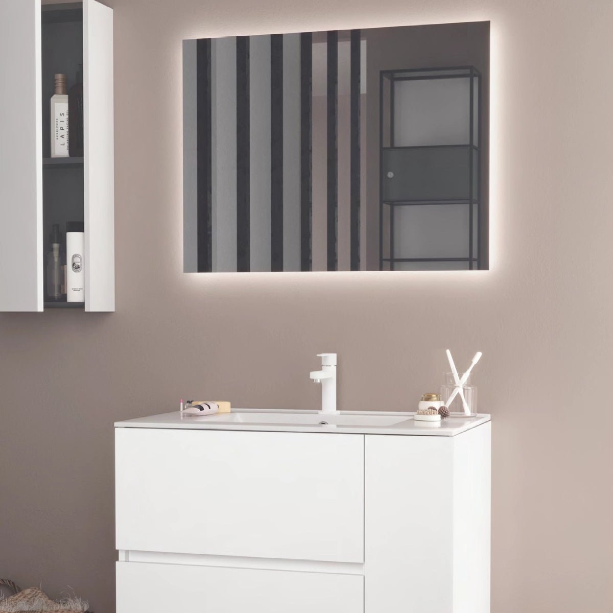 Lavabo cerámica seno centrado extrafino - Thebath