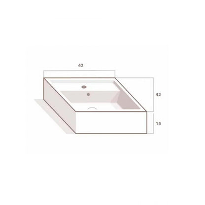 Lavabo cerámica sobre encimera Eco