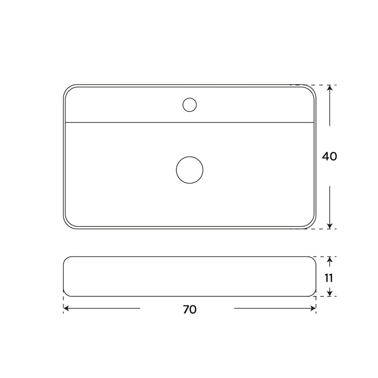 Lavatório de cerâmica Somnia