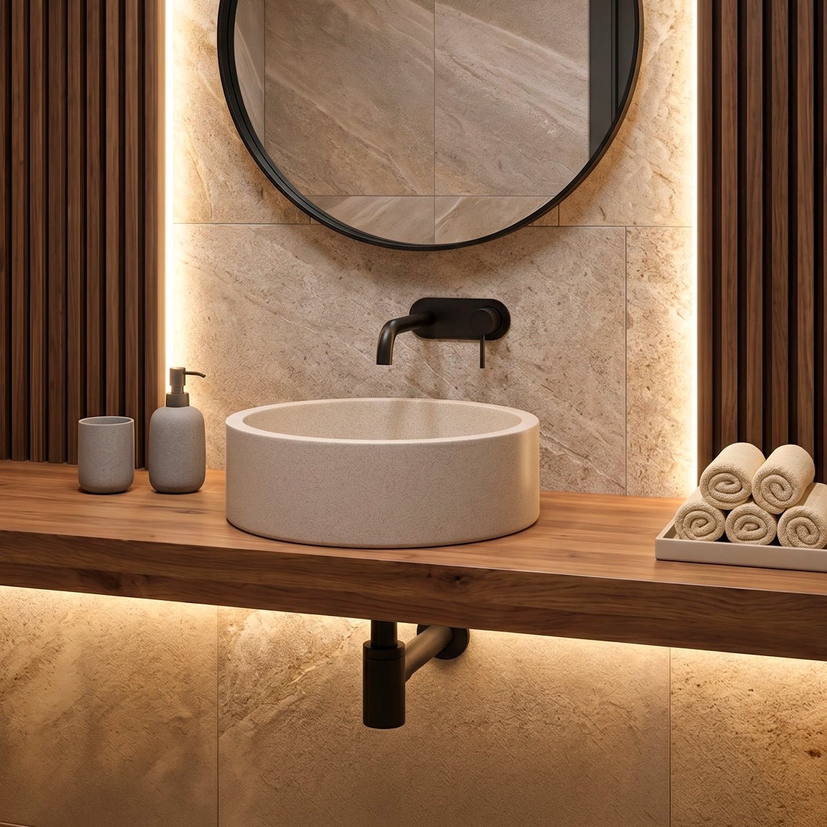Lavabo de cemento para baño Sobia - The Bath