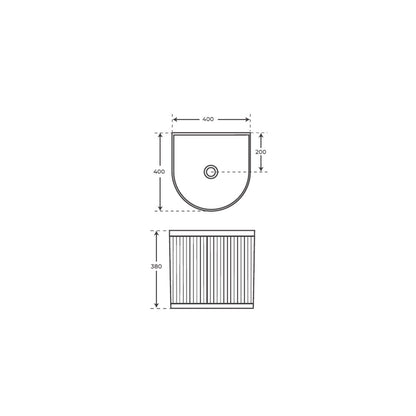 Lavabo de ceramica moderno Nuru - Thebath