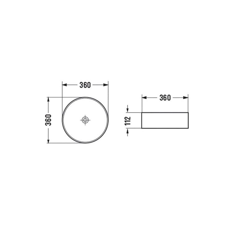 Lavatório de vidro com base preta