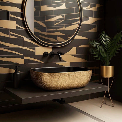 Lavabo de diseño negro Reed - Thebath