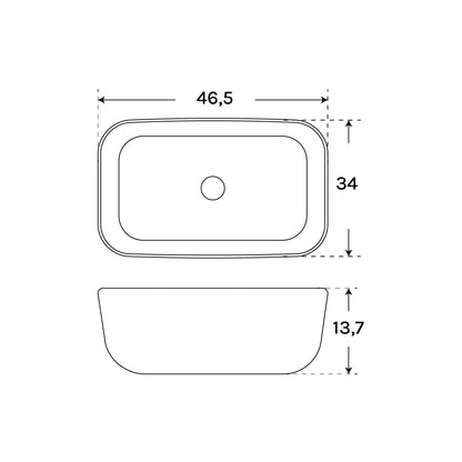 Lavabo de diseño negro Reed - Thebath