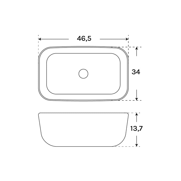 Lavatório de design preto Reed