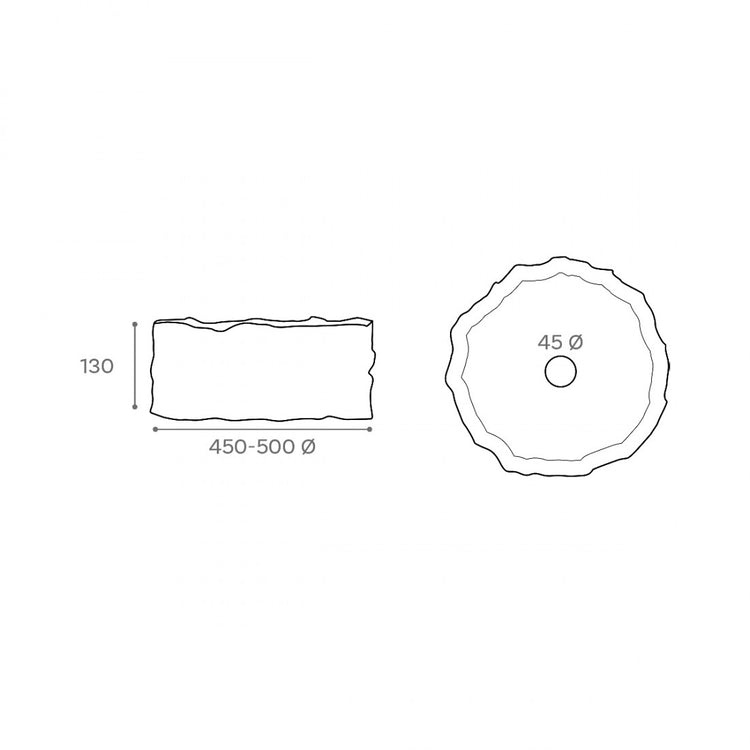 Lavatório Petra de madeira petrificada