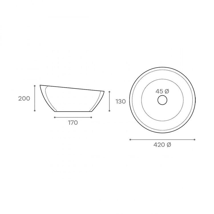 Lavatório de mármore fino Adwa