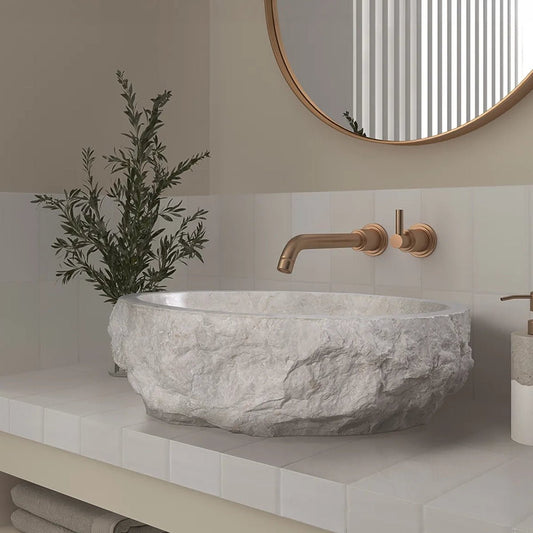 Lavabo de piedra sobre encimera Galba - The Bath