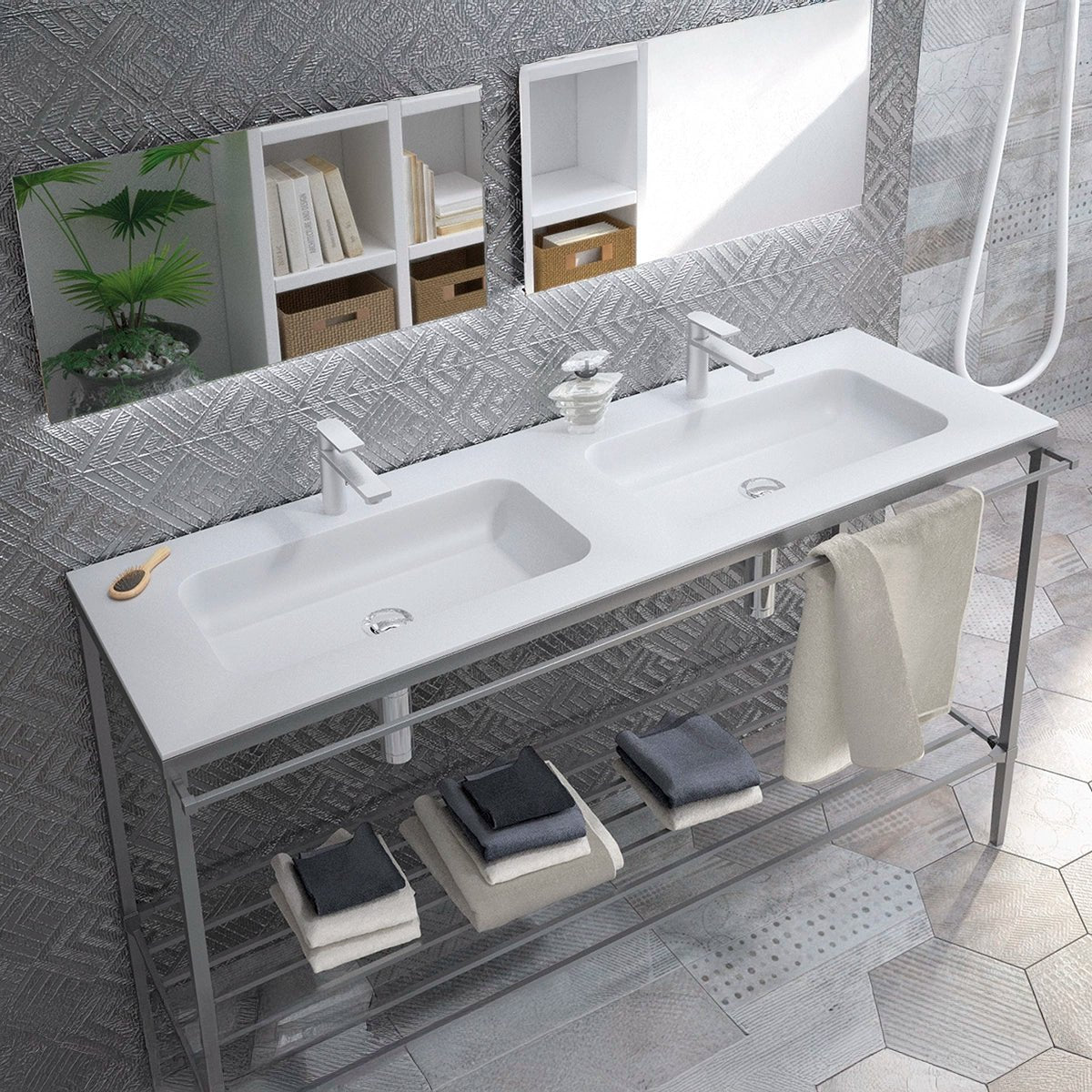 Lavabo doble seno Gara - Thebath