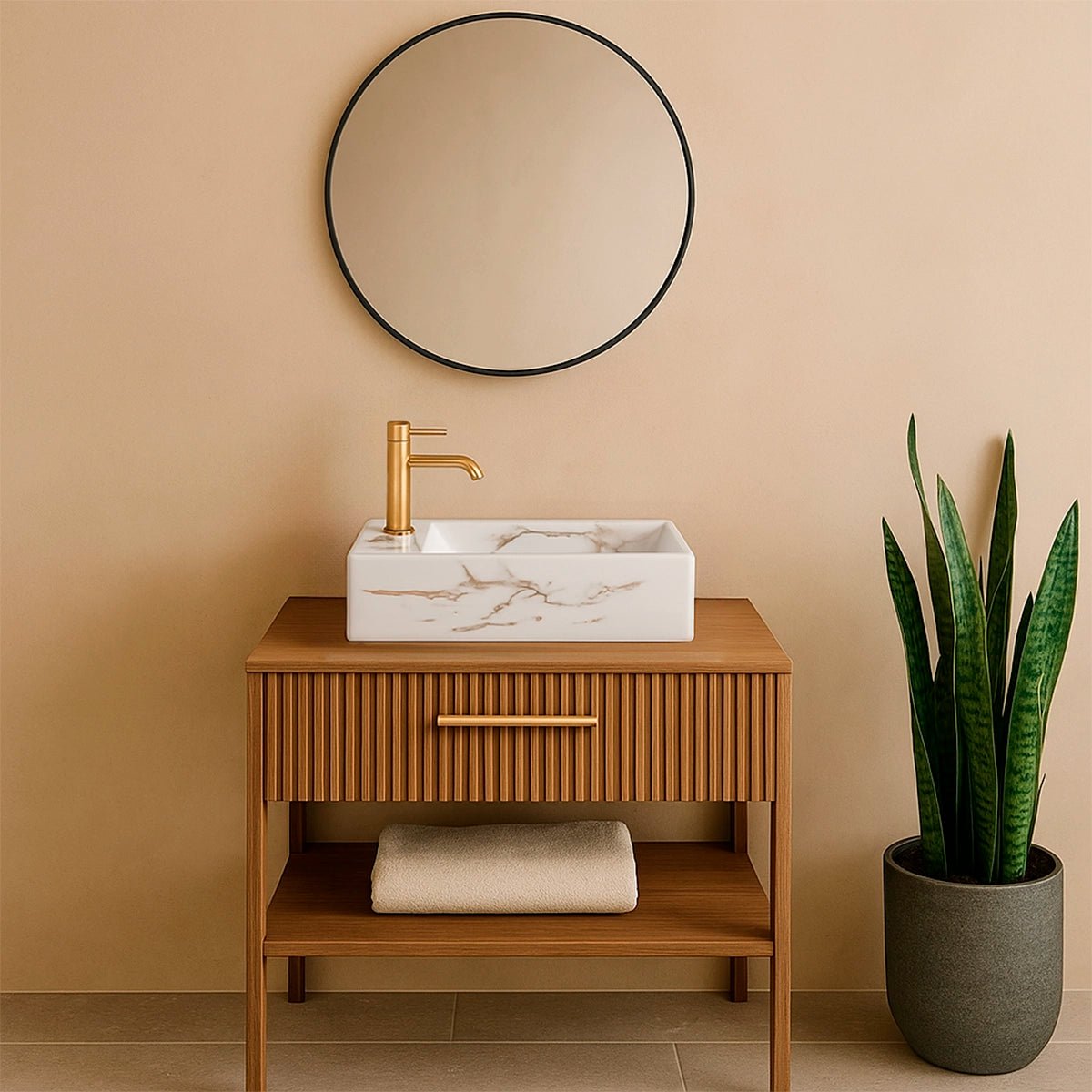 Lavabo elegante marmolado Liseo - Thebath