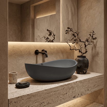Lavabo gris sobre encimera Volux - The Bath