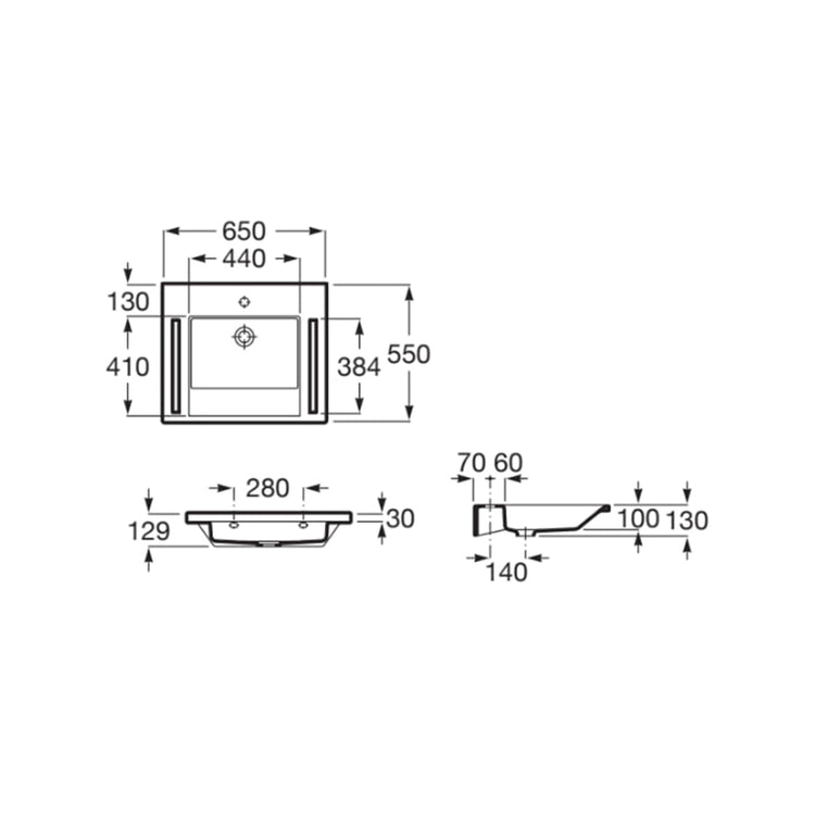 Lavatório para mobilidade reduzida com porta toalha Access