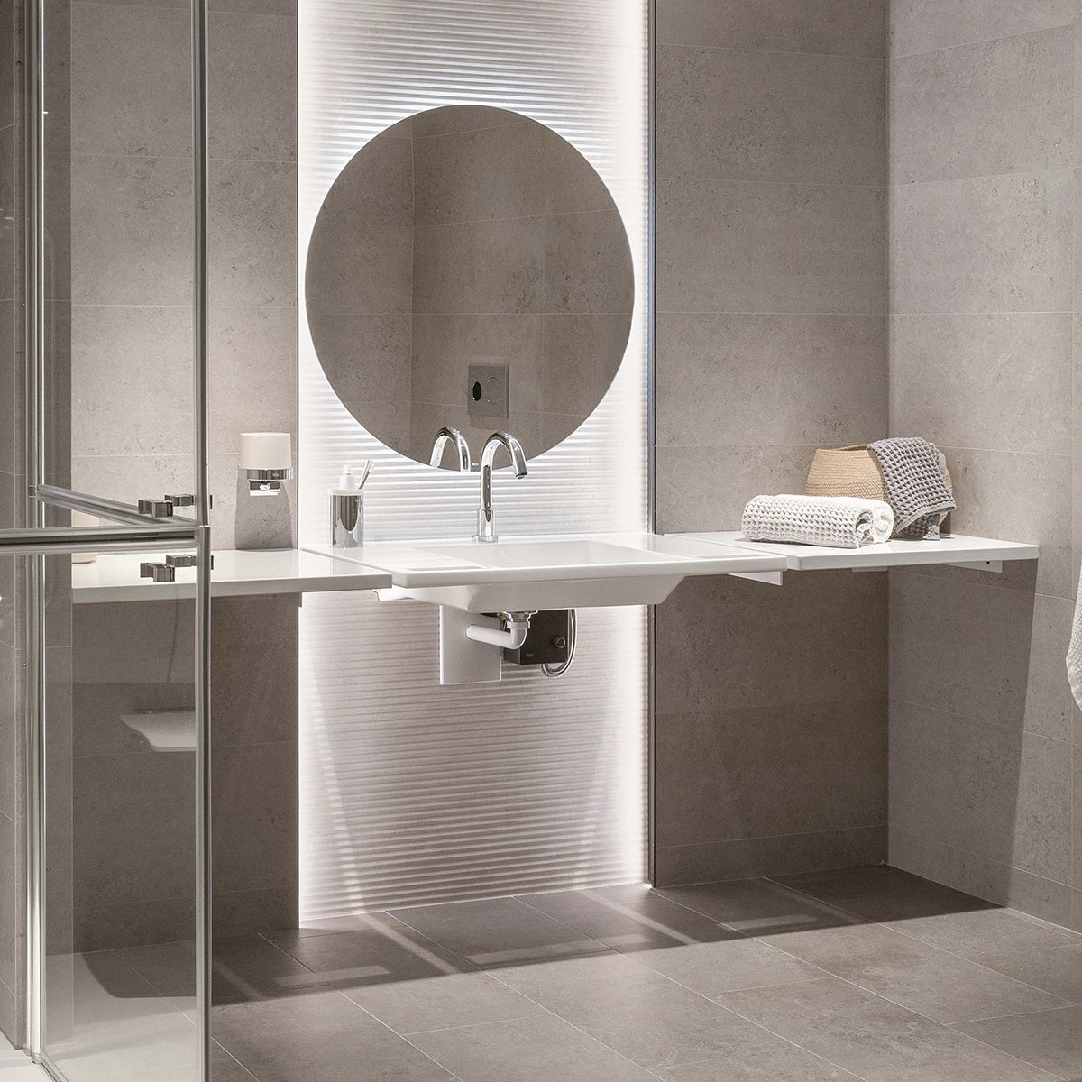 Lavabo movilidad reducida con toallero Access - Thebath