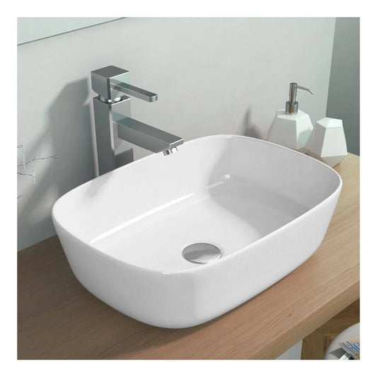 Lavabo cerámica extra fino sobre encimera Abby