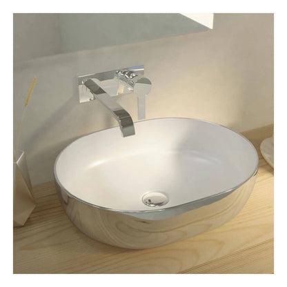 Lavabo pequeño sobre encimera Yaco Silver