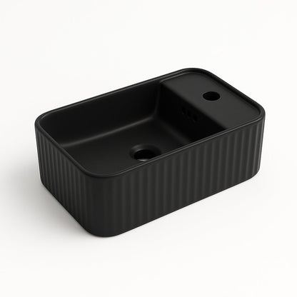 Lavabo rectangular negro mate Seul - Thebath