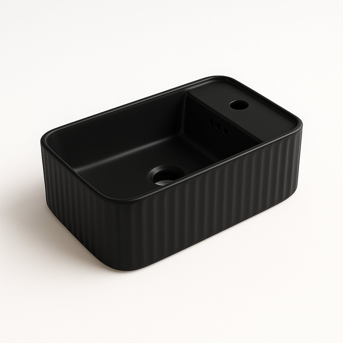 Lavabo rectangular negro mate Seul - Thebath