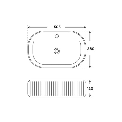 Lavatório oval branco Seul
