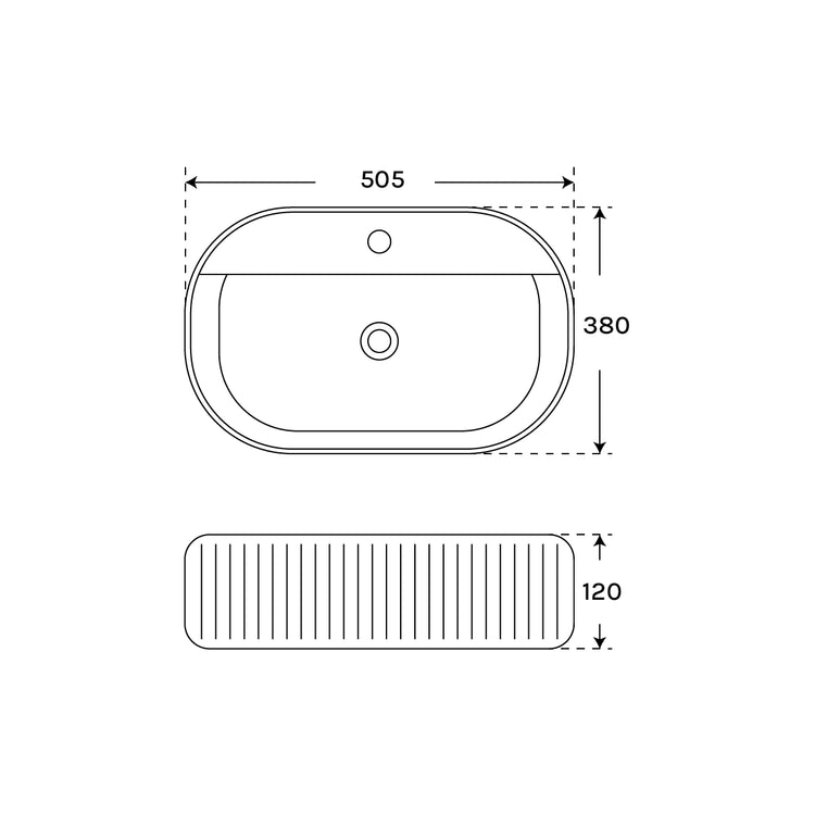 Lavatório oval branco Seul