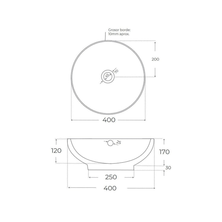 Lavatório de bancada colorido Aika