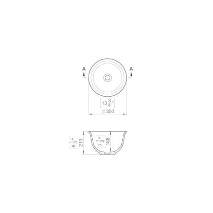 Lavabo sobre encimera Kuril