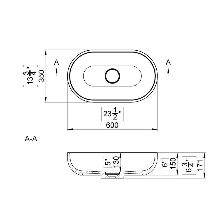 Lavatório de bancada Lenon