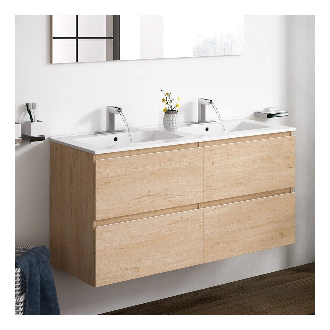 Lavabo sobre encimera porcelana 2 senos Vancouver