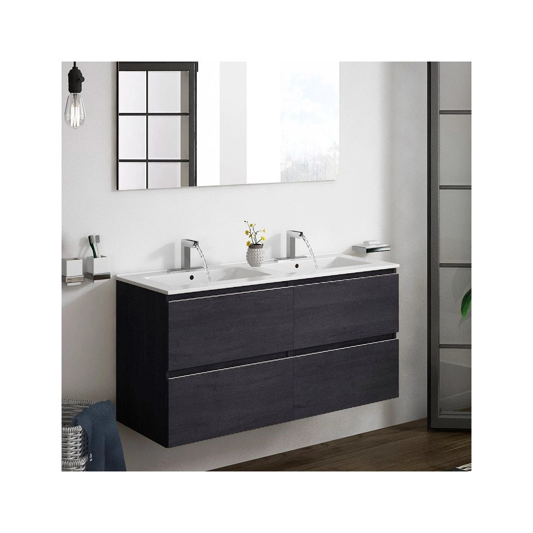 Lavabo sobre encimera porcelana 2 senos Vancouver