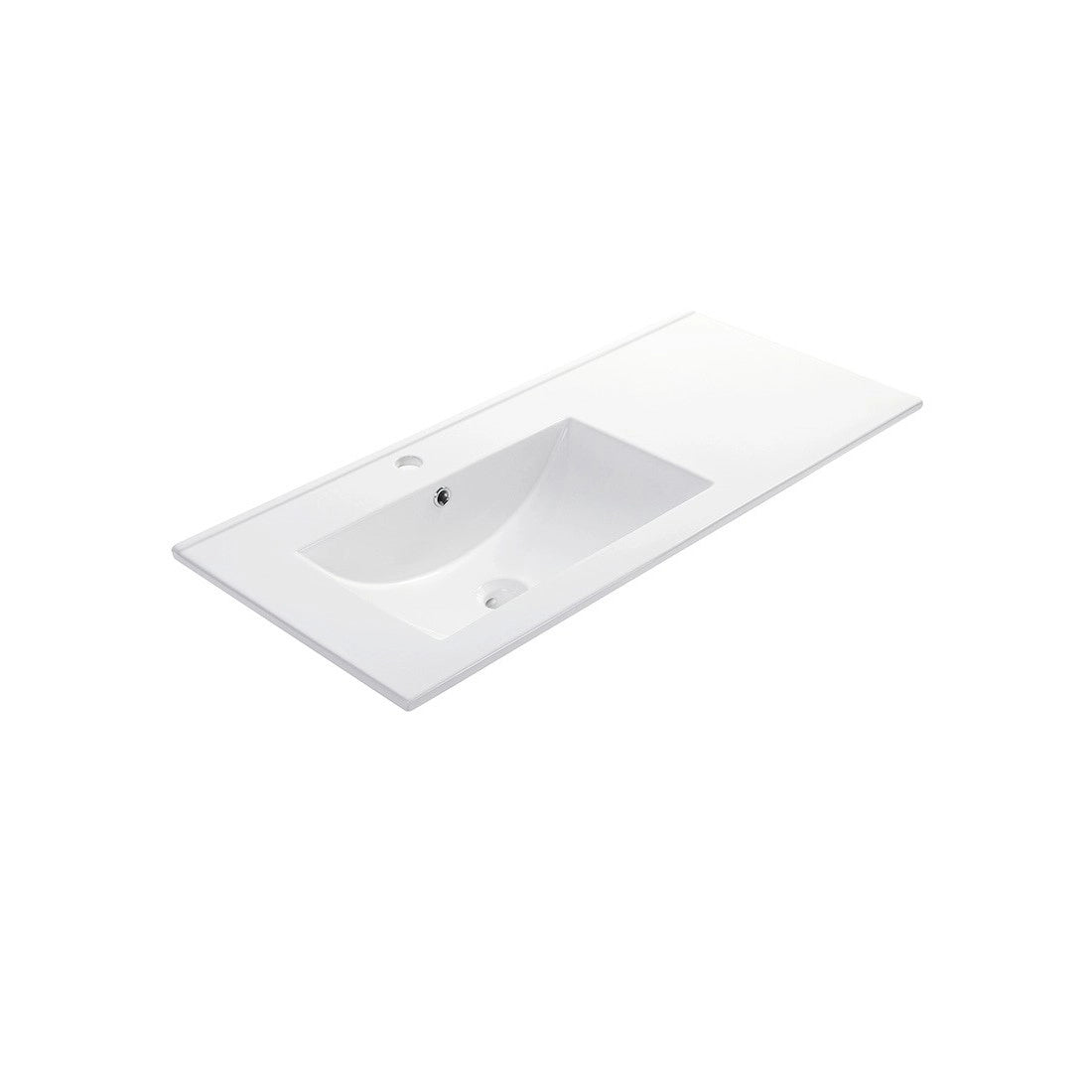 Lavabo sobre encimera porcelana seno desplazado Vancouver