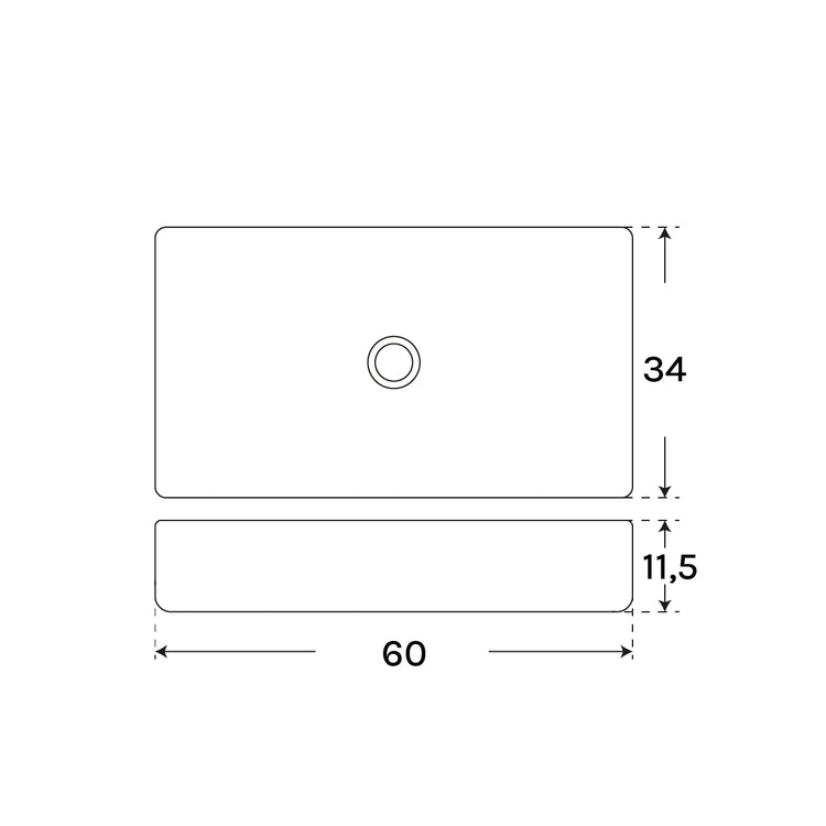 Lavatório de bancada Vera