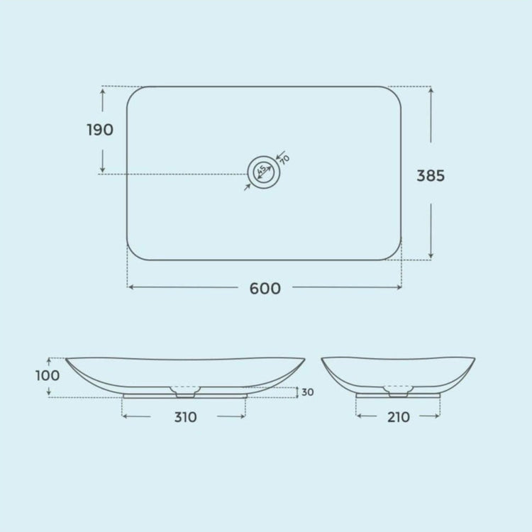 Bacia sobre bancada Xena