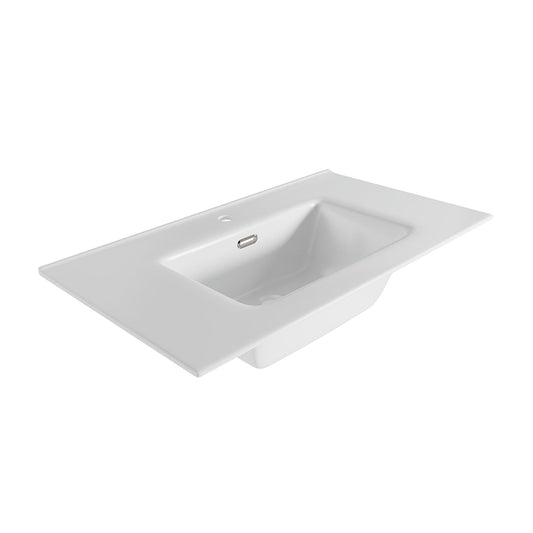 Lavabo sobre mueble blanco mate Shiba - Thebath