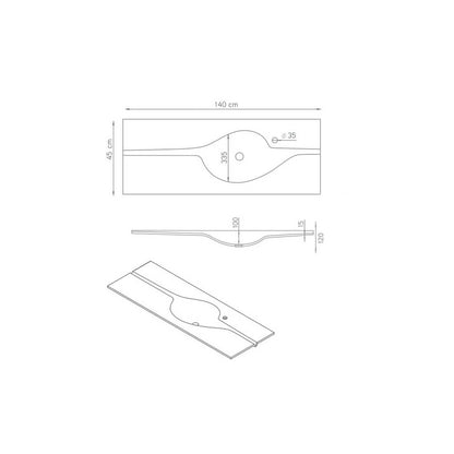 Lavabo sobre mueble OvulaPlus