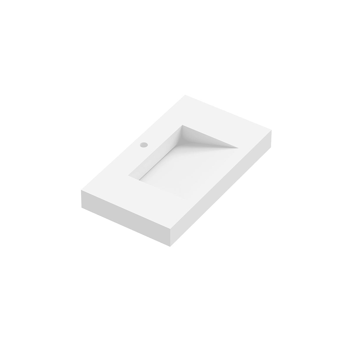 Lavabo solid surface con faldón Iris - The Bath