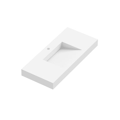 Lavabo solid surface con faldón Iris - The Bath