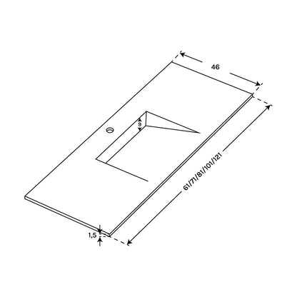 Lavabo solid surface Iris - The Bath